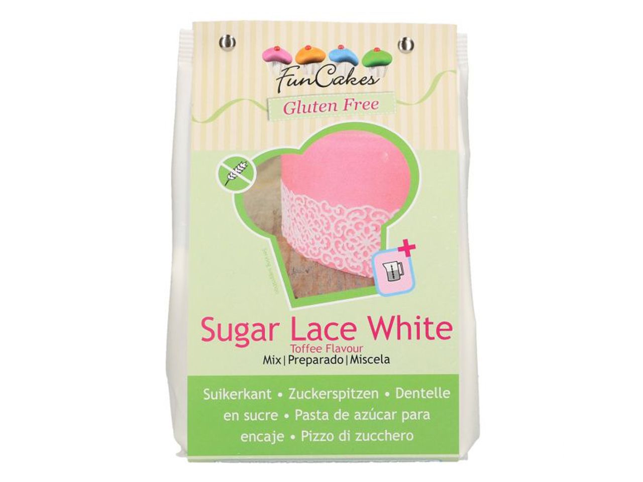 funcakes mix fuer spitzendekor weiss glutenfrei 400g