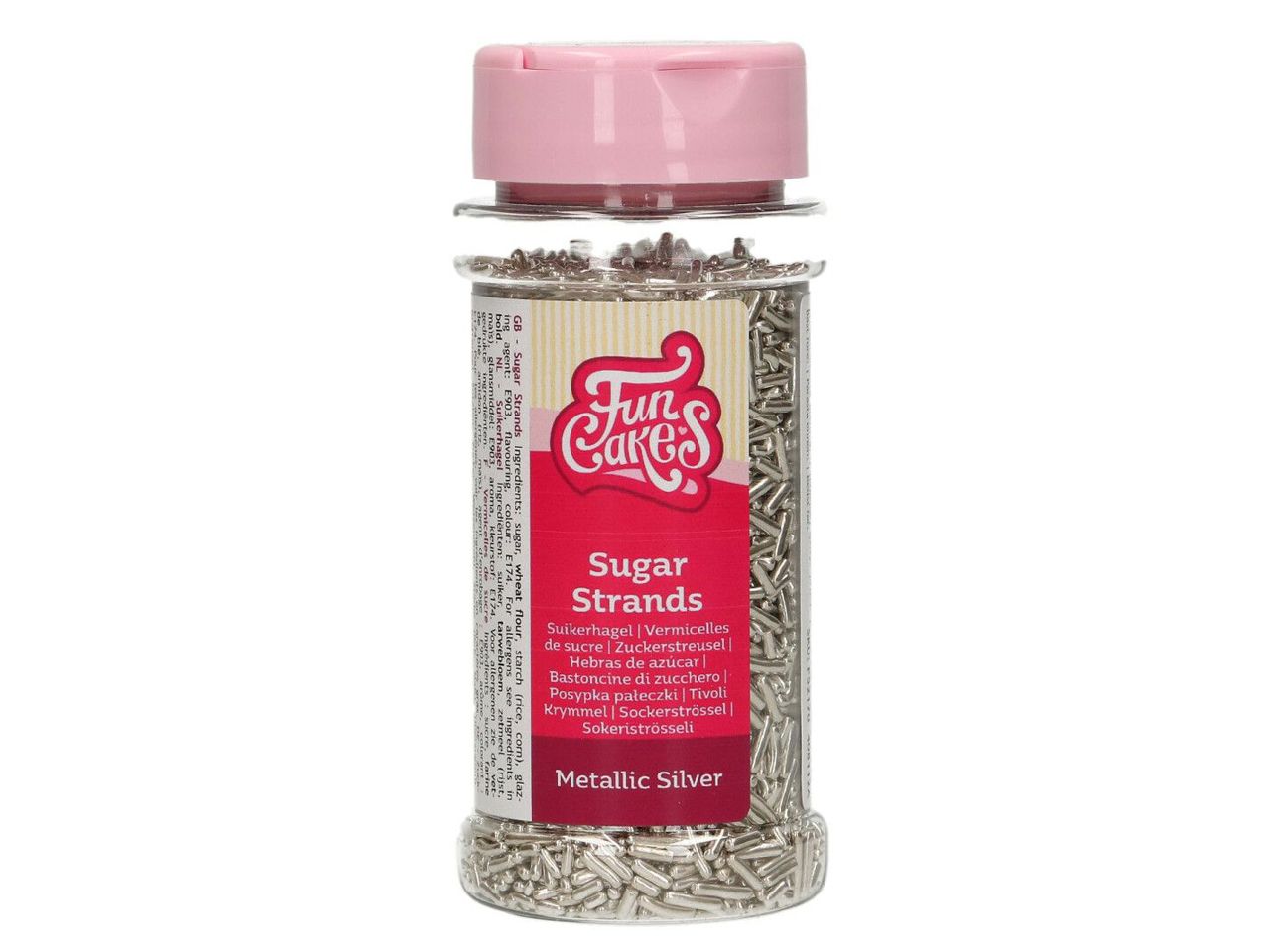funcakes zuckerstreusel metallic silber 80g