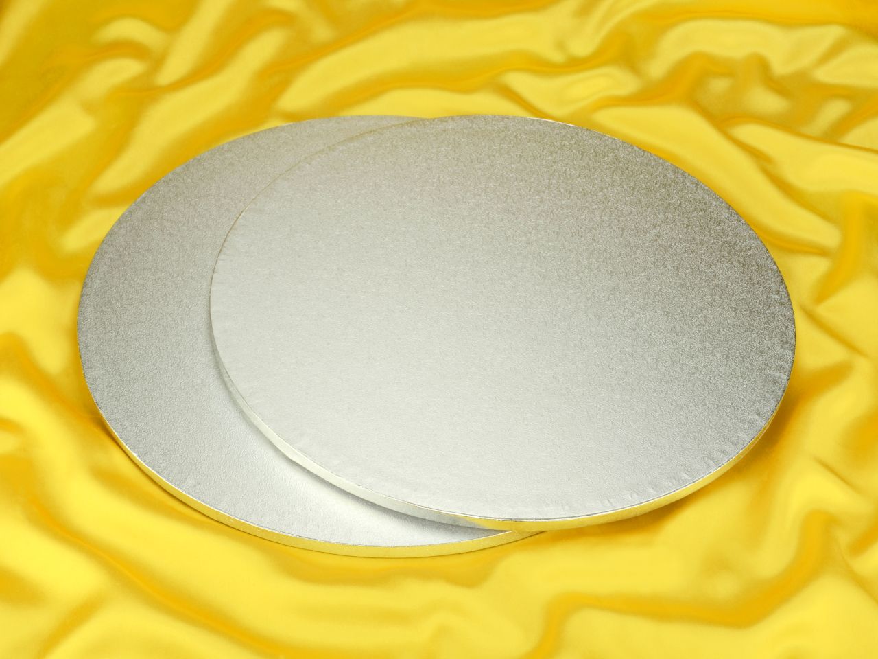 cakeboard rund 43cm silber