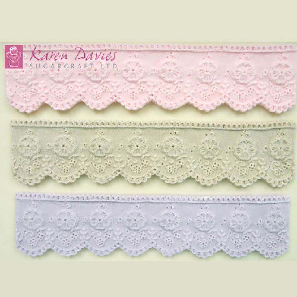karen davies fondant mould emily lace lace border