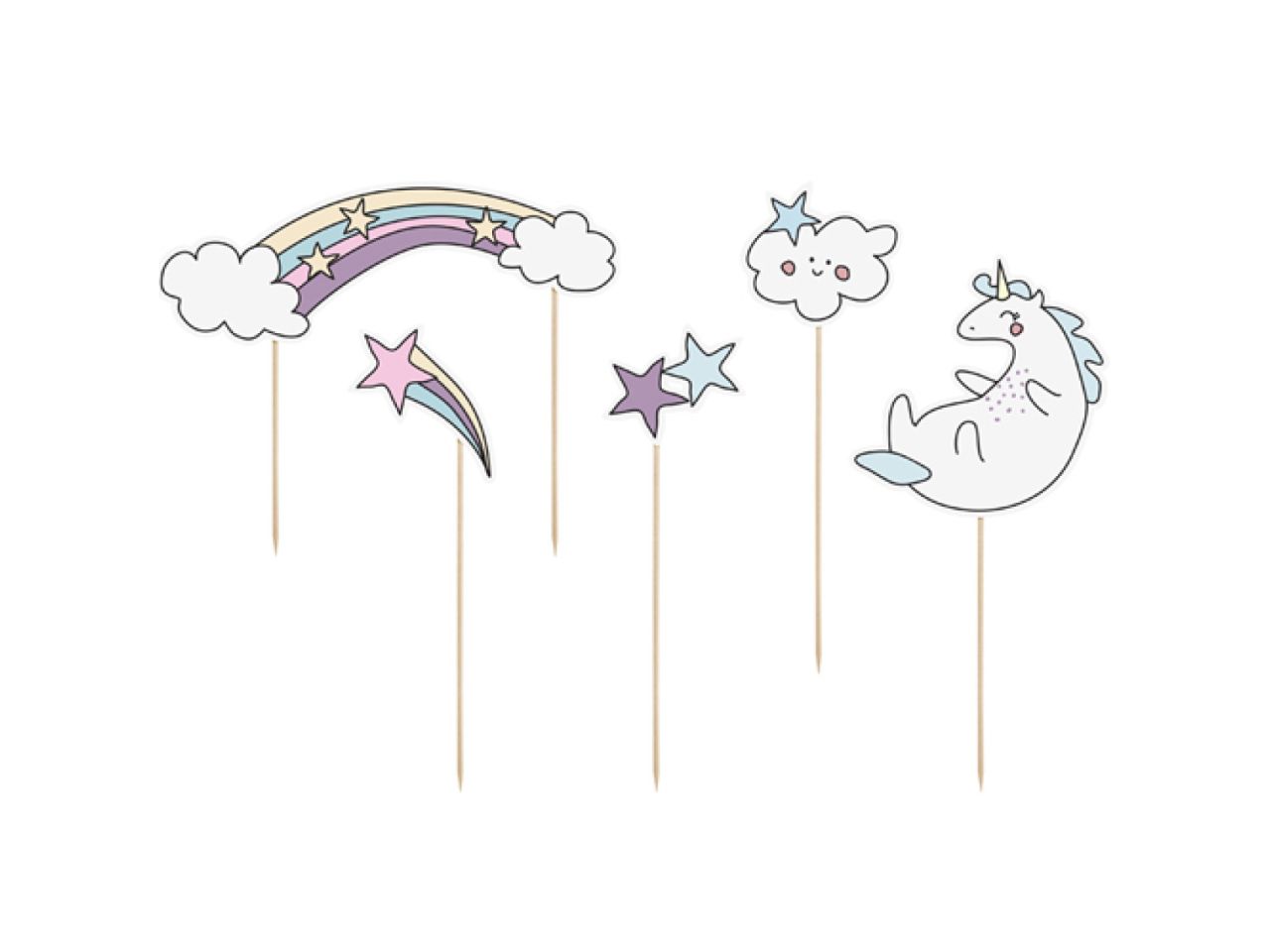 tortentopper einhorn 5 stueck