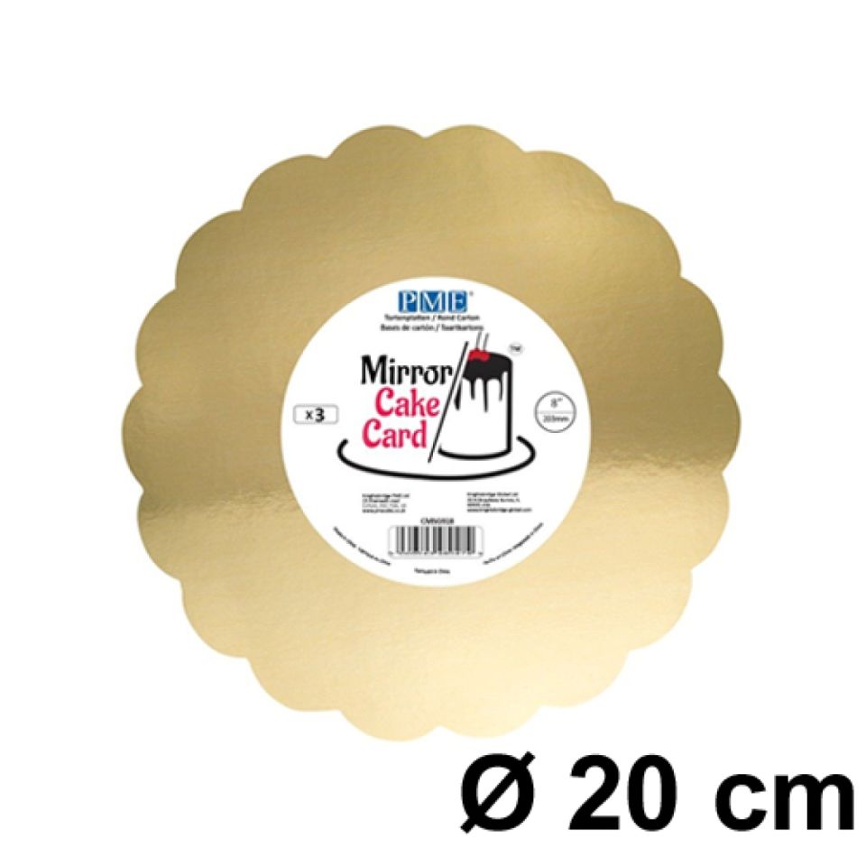 tortenscheiben 20 cm gold gewellter rand 3 stueck