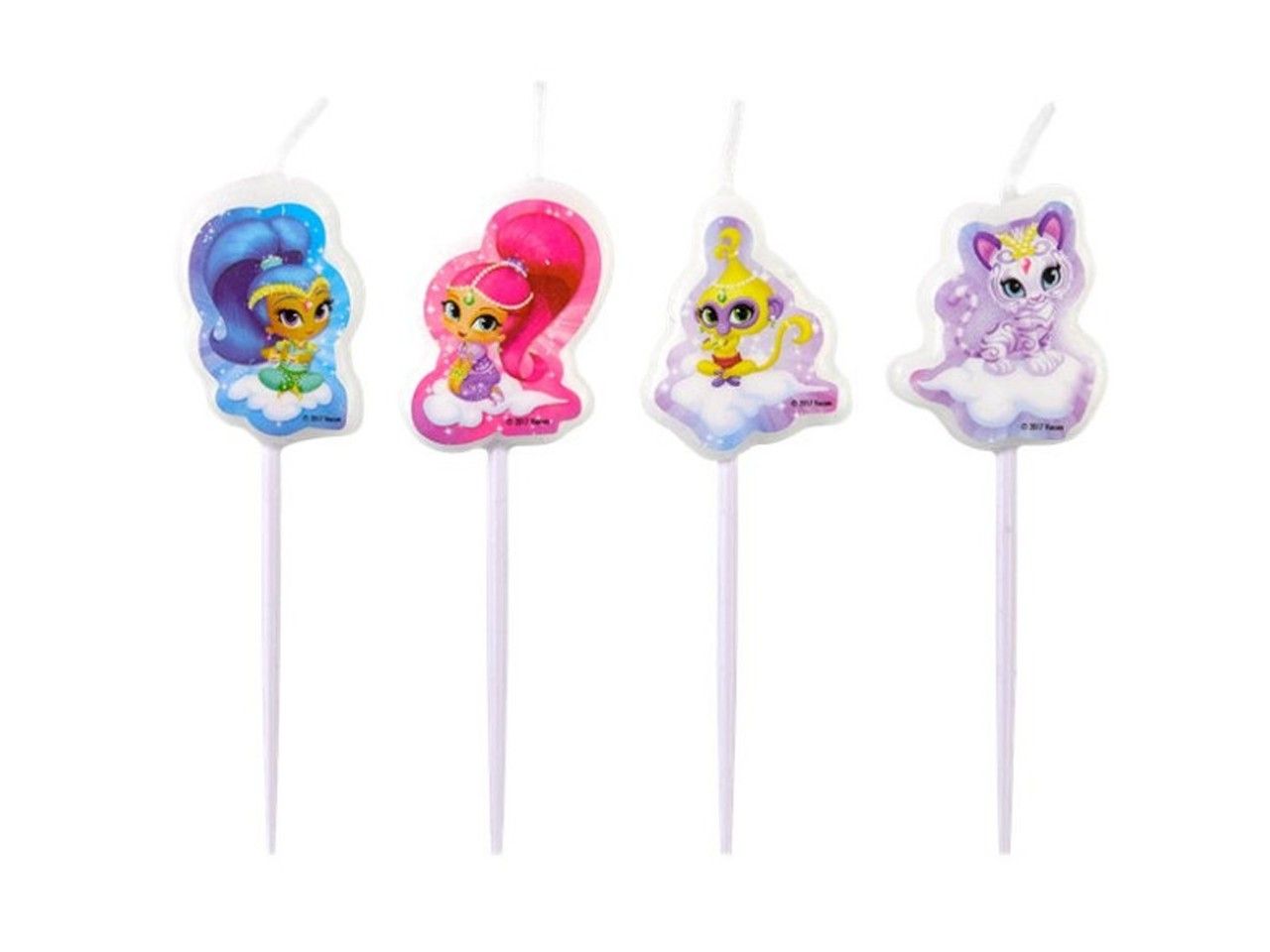 tortenkerzen shimmer shine 4 stueck 7 cm