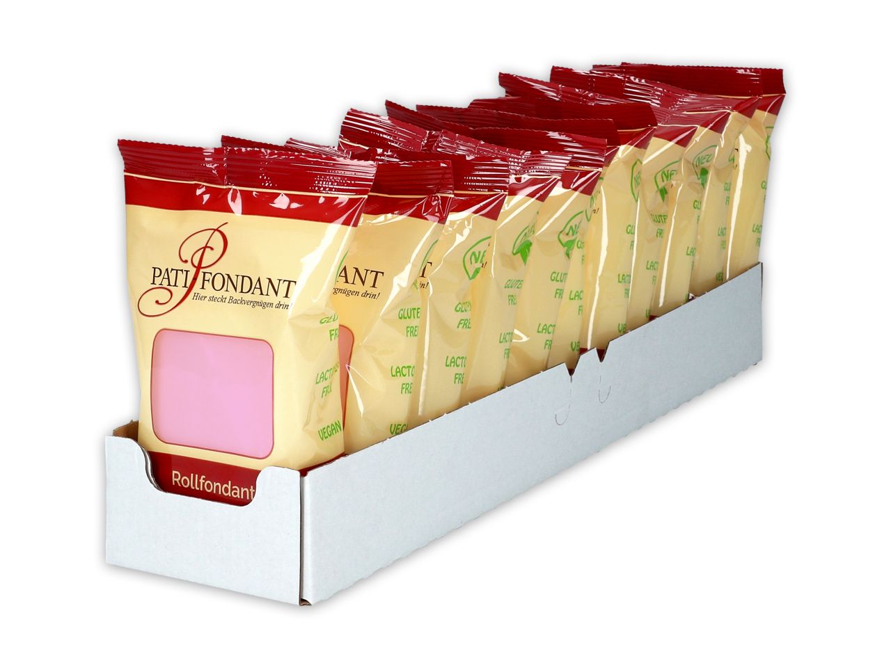 rollfondant premium plus rosa 250g 11 stueck im regalkarton