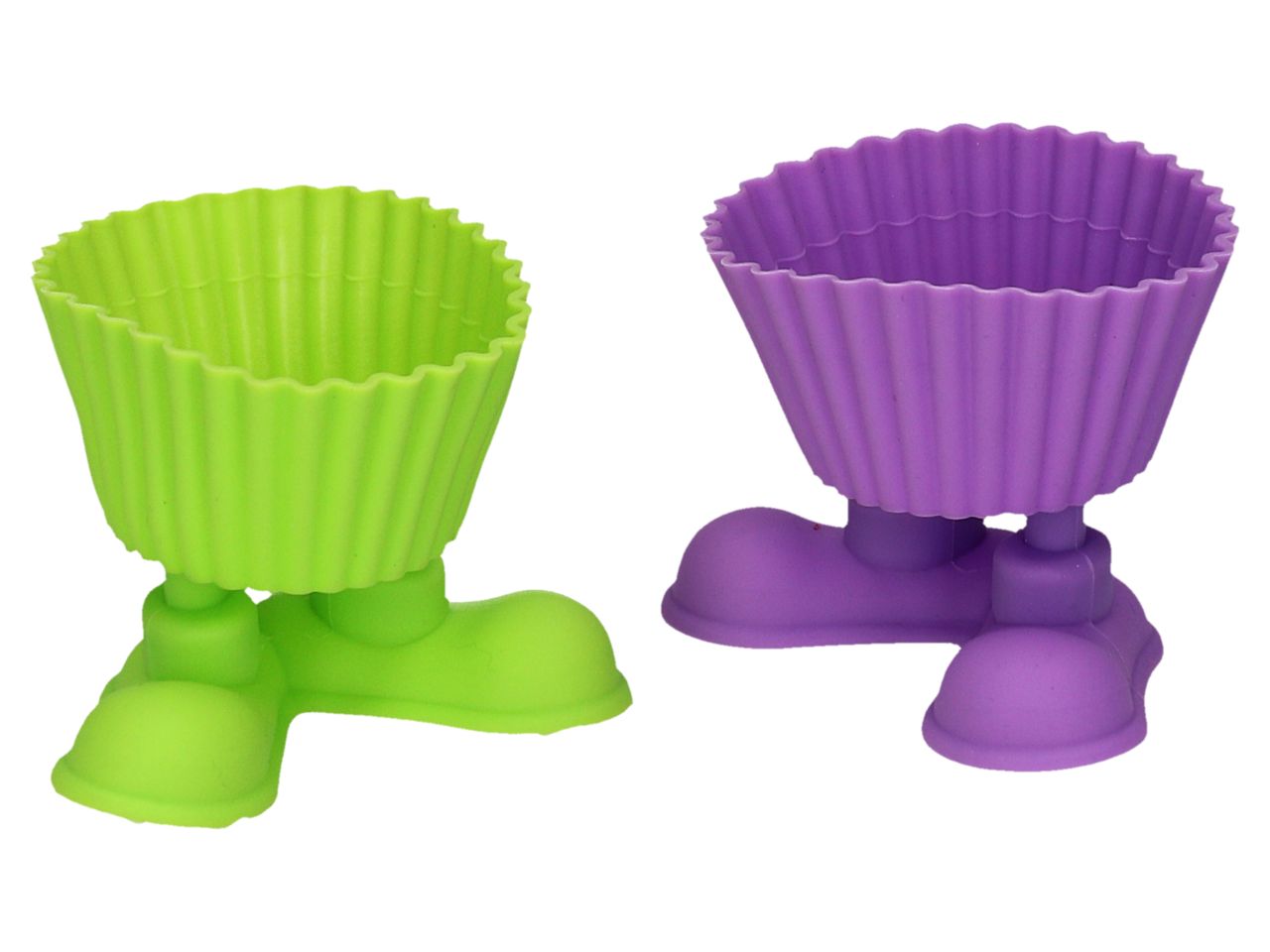 silikon muffinkapseln mit fuessen 50mm bunt 2 stueck