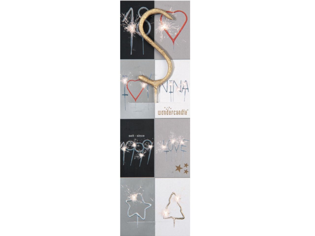 cake sparkler s gold 18 cm