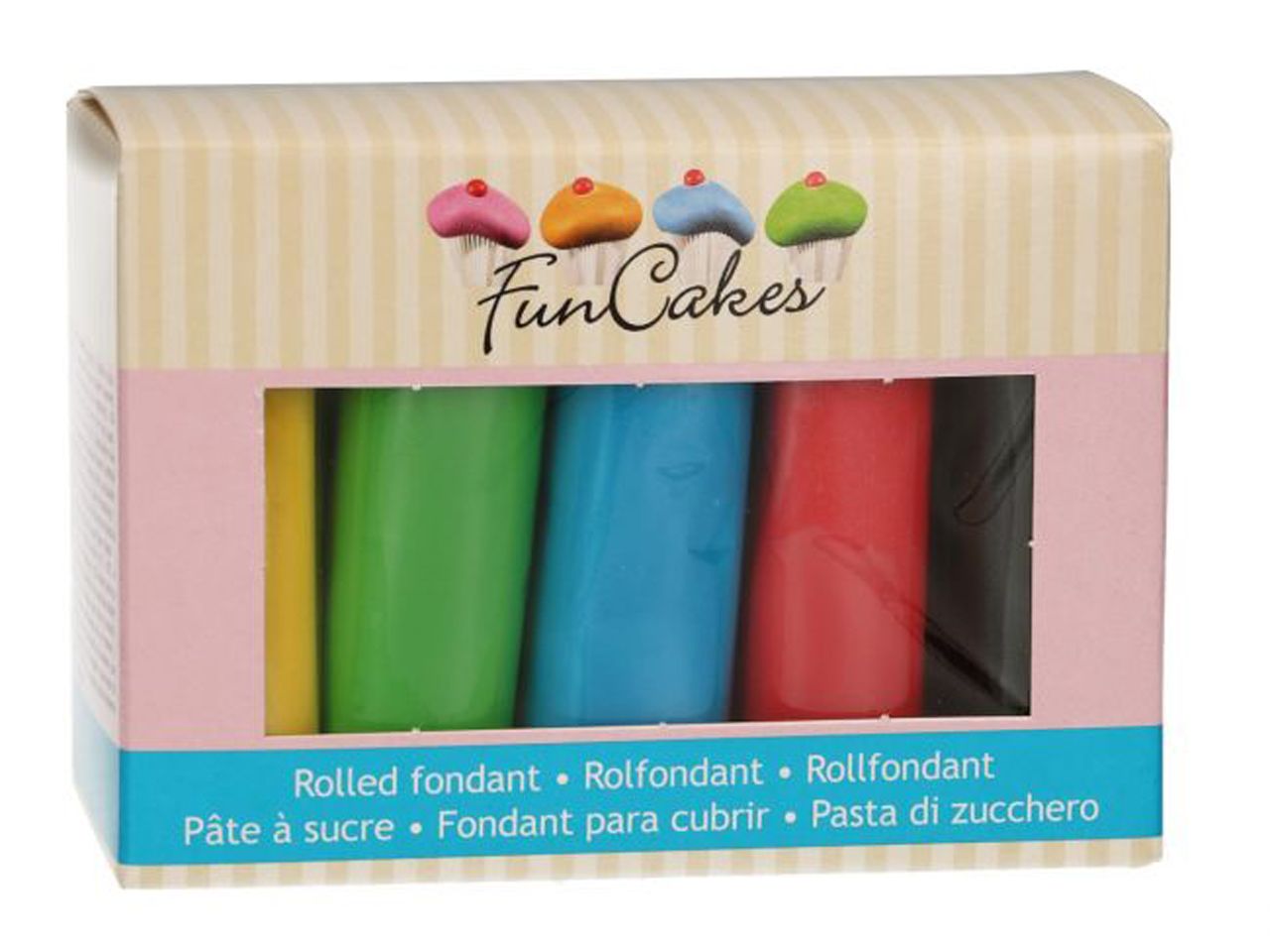 funcakes rollfondant multipack hauptfarben 5x100g