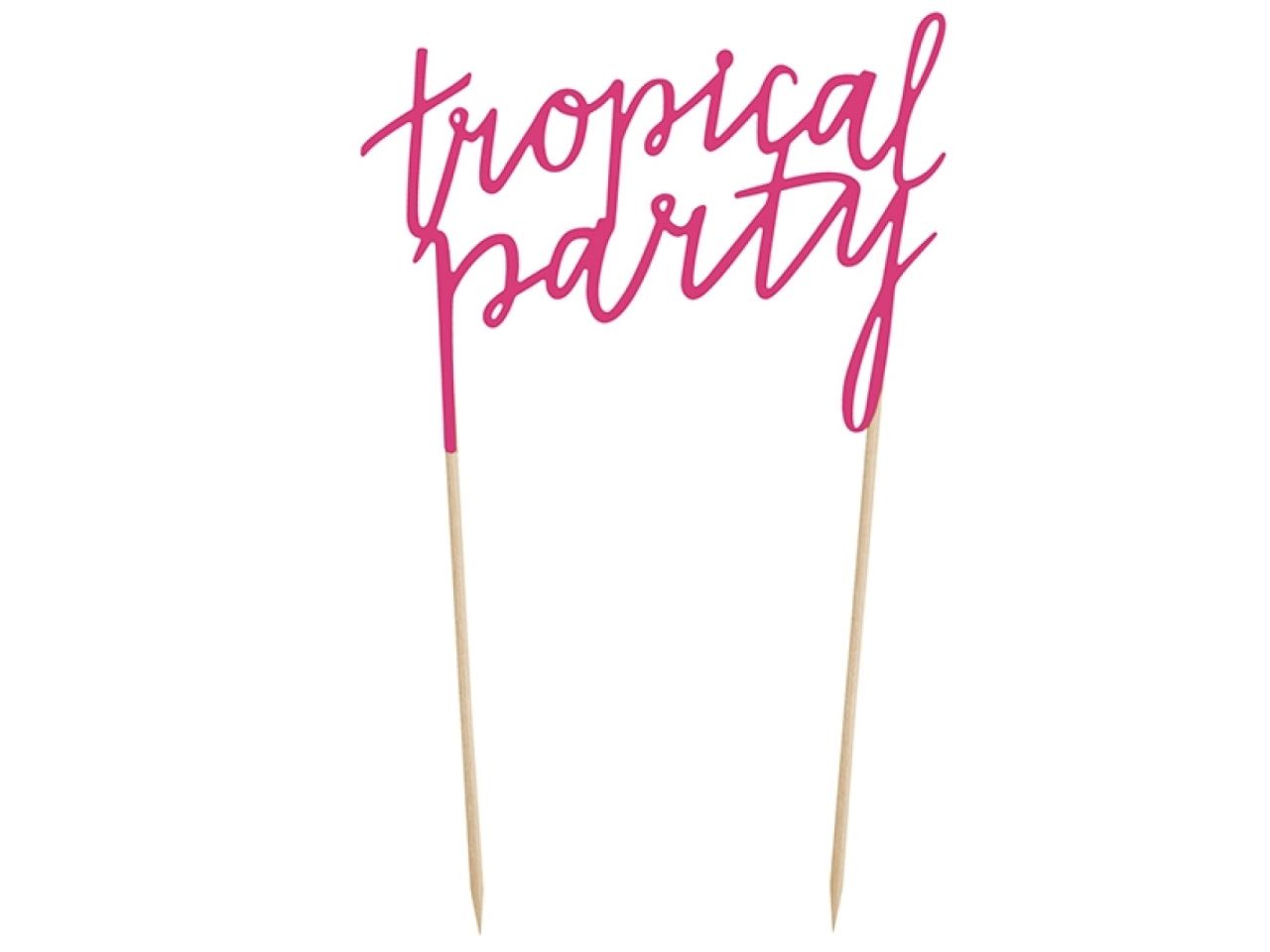 torten topper tropical party hotpink