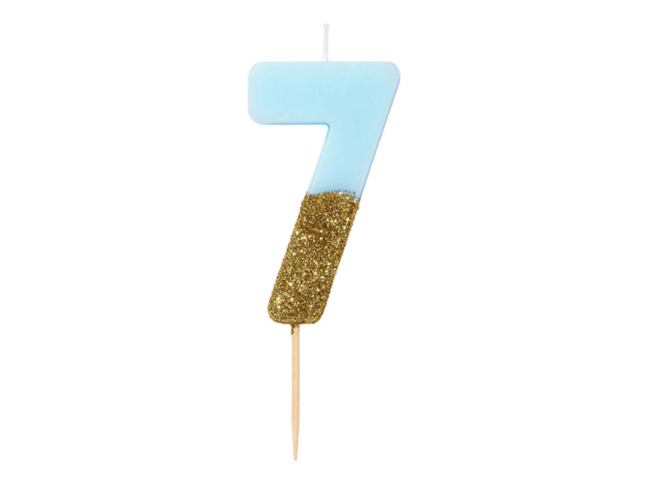 geburtstagskerze zahlenkerze 7 blau glitzer