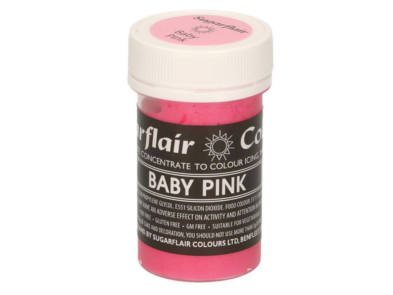 sugarflair pastenfarbe pastellbabyrosa 25g