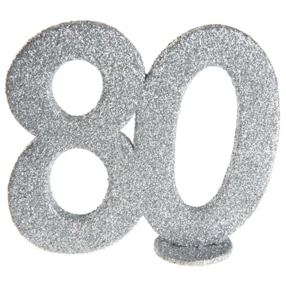 zahlentopper 80 silber 11x10 cm