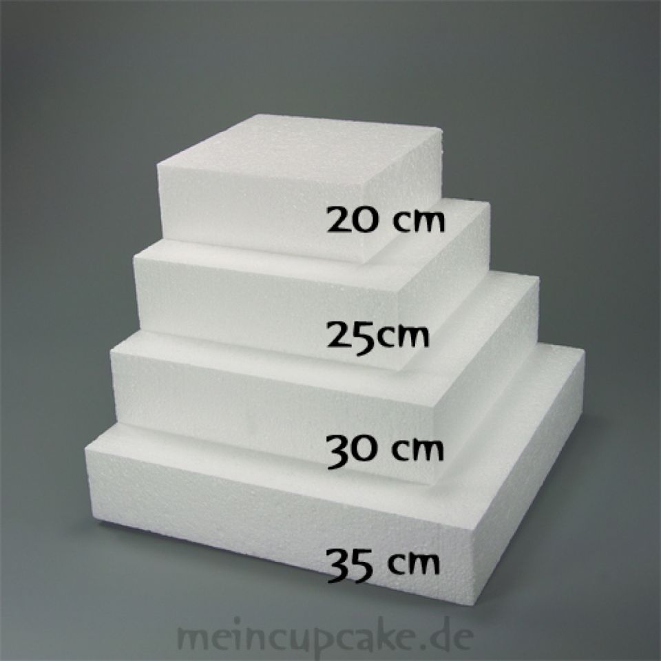 torten dummy quadrat 10cm h 25x25 cm