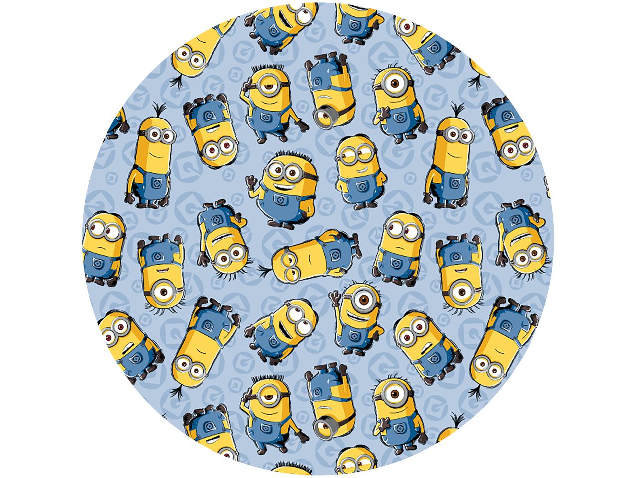 tortenaufleger minions hellblau rund 20cm
