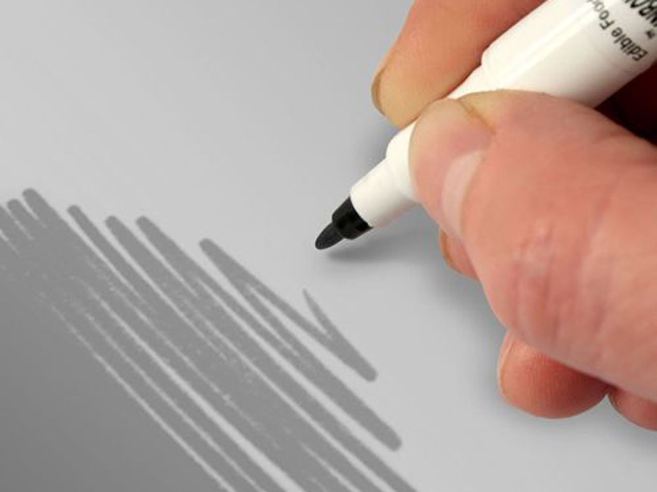 farbstift food art pen silbergrau