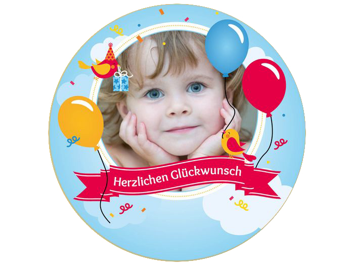 tortenaufleger ballons rund 20cm