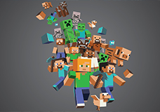 Minecraft-motifs for cakes and gateaux