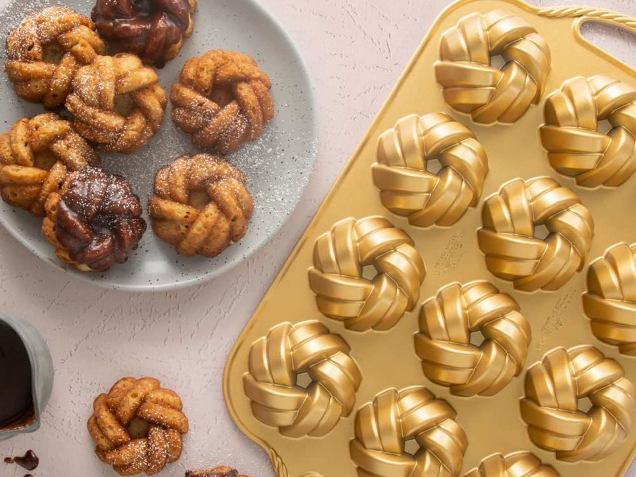 nordic ware 75th anniversary braided mini bundt pan