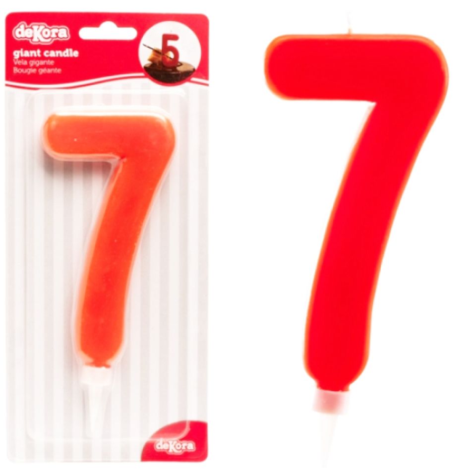 tortenkerze xl 7 15 cm orange