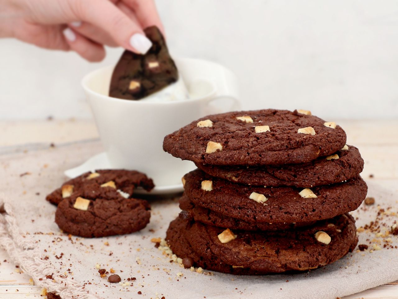 soft double chocolate cookies 450g