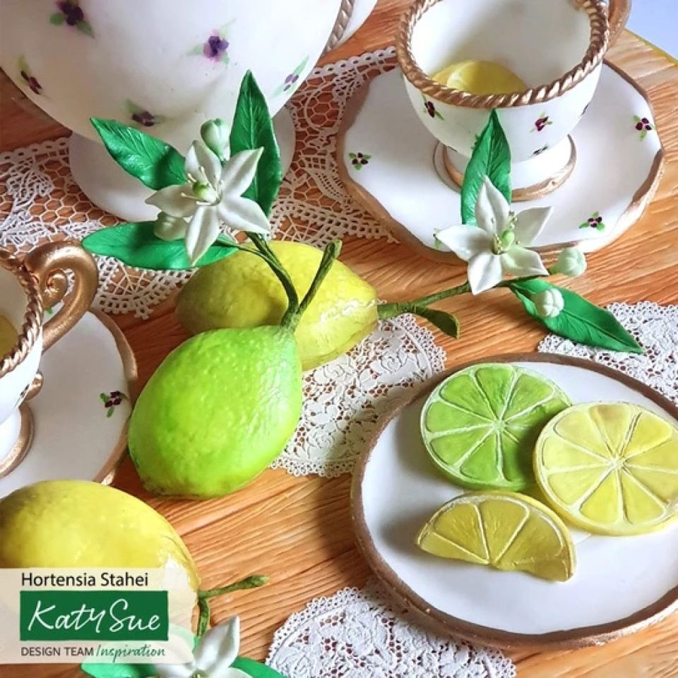 fondant mould citrus plants