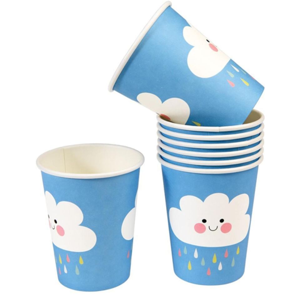 baby cloud party cups blue 8 pieces