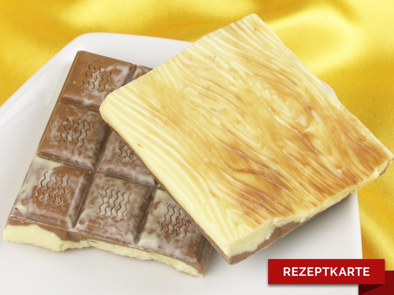 schokoladentafel karamell rezeptkarte