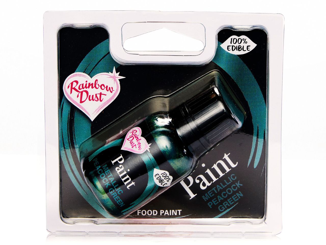 metallic lebensmittelfarbe peacock green 25ml