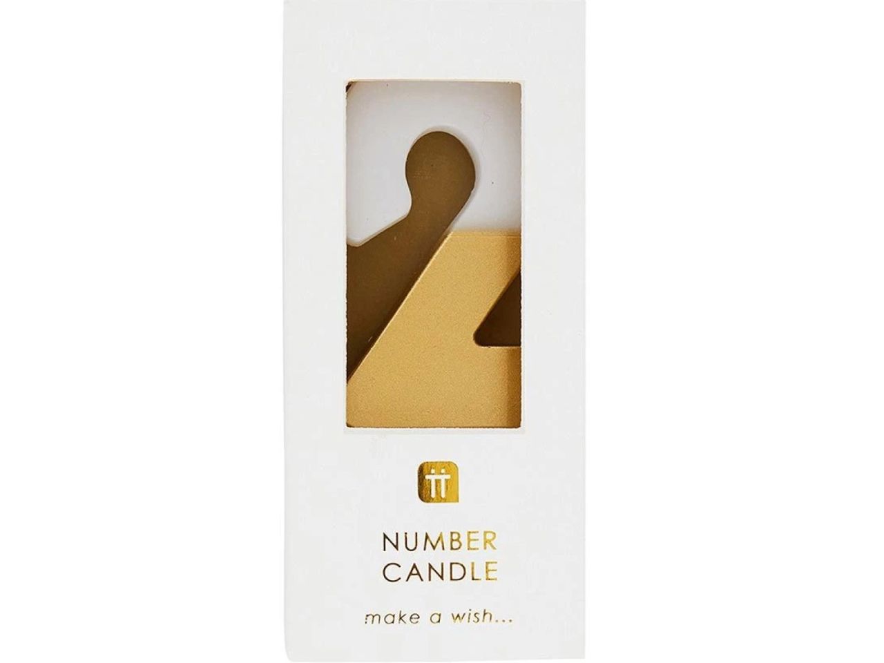 geburtstagskerze zahlenkerze 2 gold
