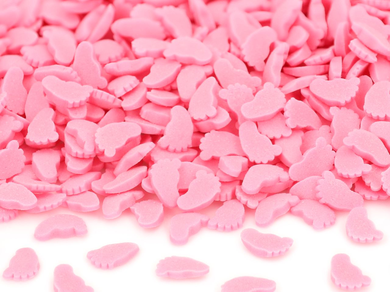 streudekor fuesschen rosa 80g