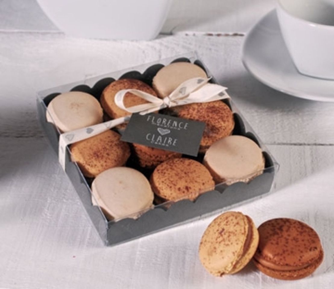 macarons box with lid for 9 macarons black