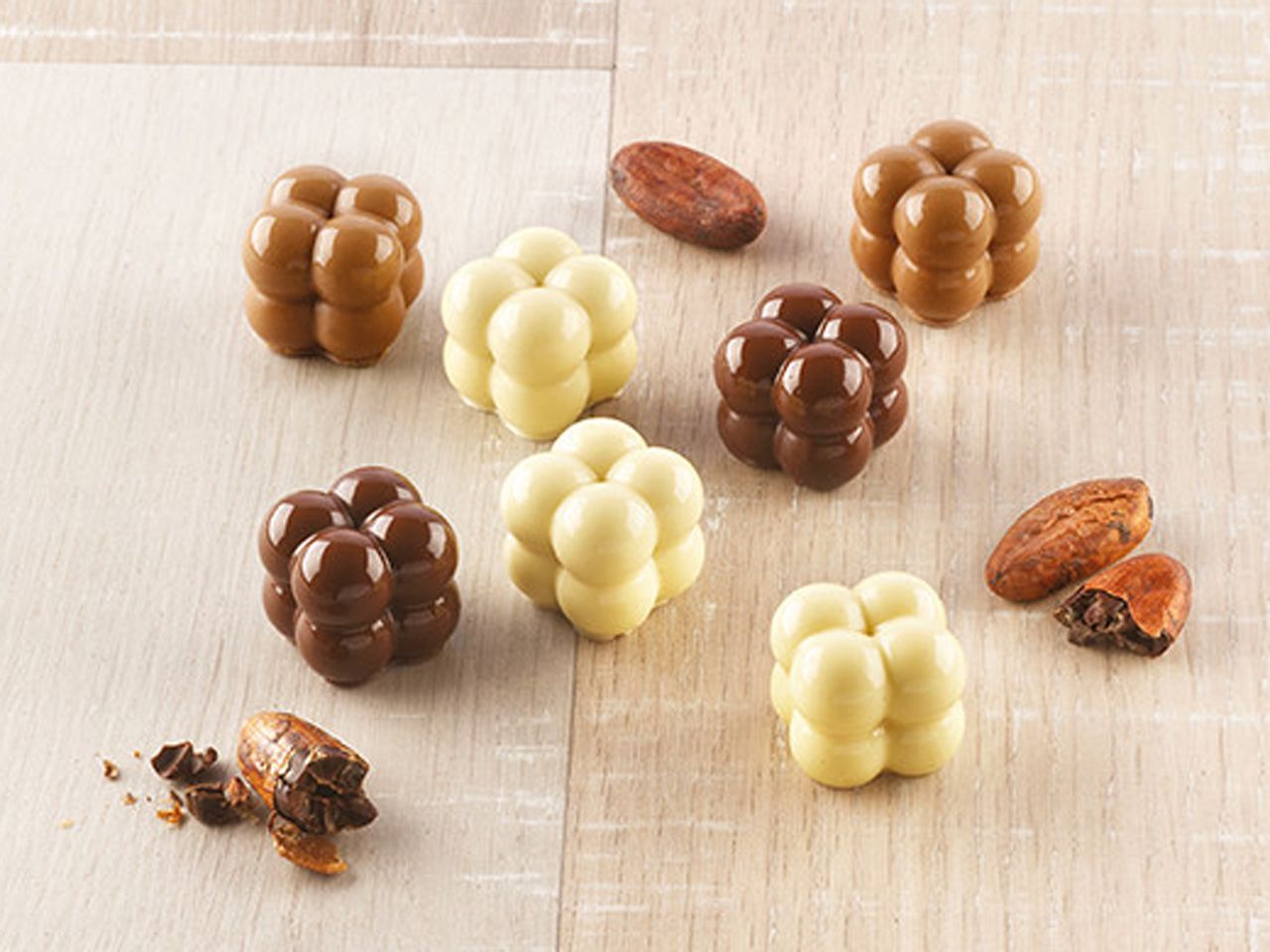 Silikon-Pralinenform Choco Game für Pralinen & Hohlkörper