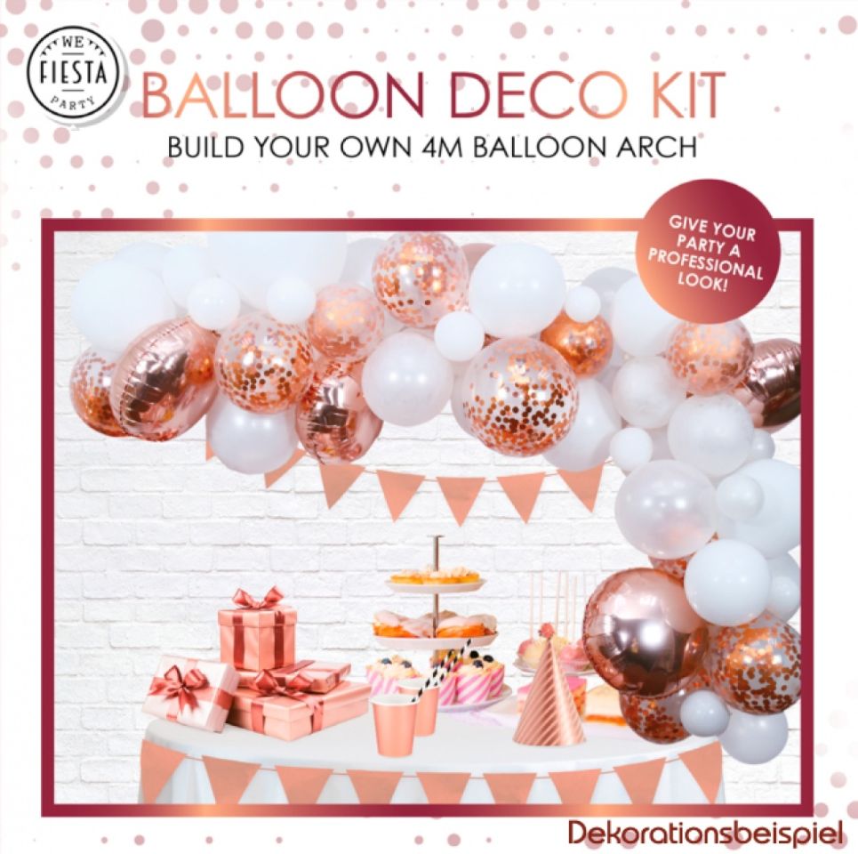 ballongirlande rosegold 71 teilig