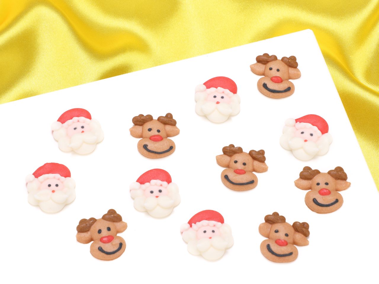 zuckerdekor weihnachtsmann santa rudolf 25 mm 12 stueck