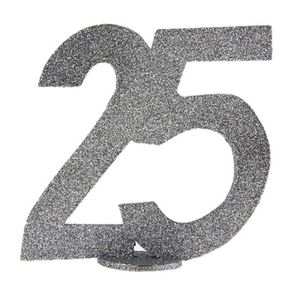 zahlentopper 25 silber 11x10 cm