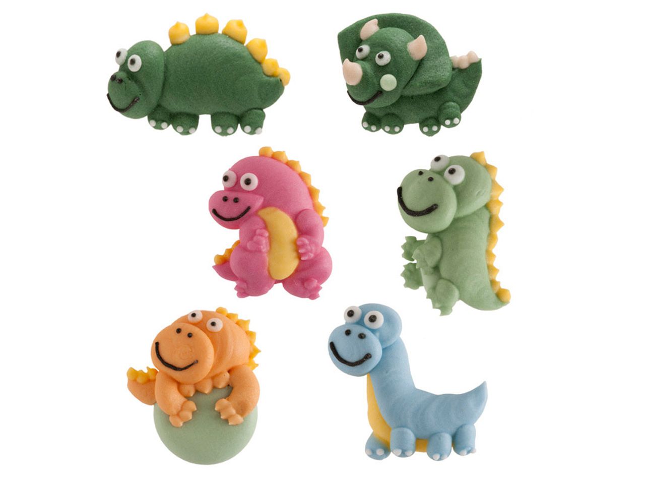 zuckerdekor dinos 2d 3x3cm 48 stueck