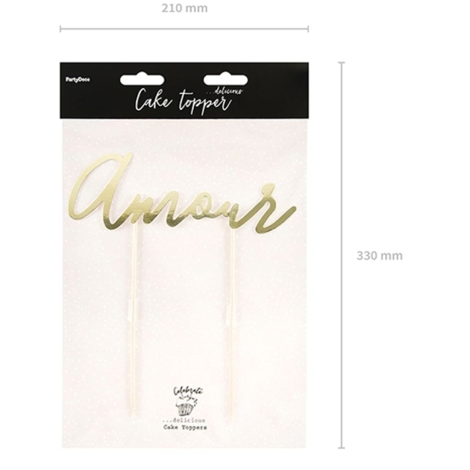 tortendeko amour gold 22 cm