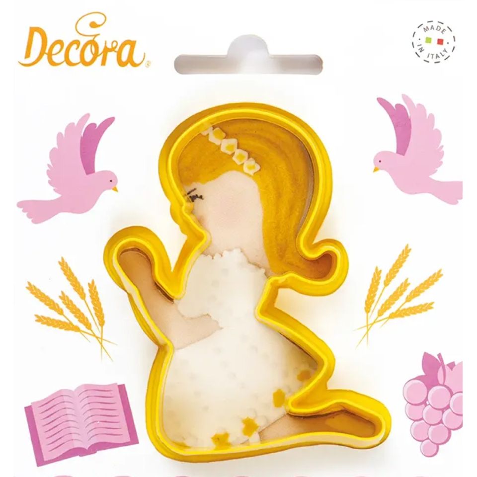 first communion girl plastic cookie cutter