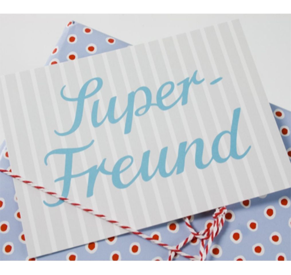 postkarte super freund