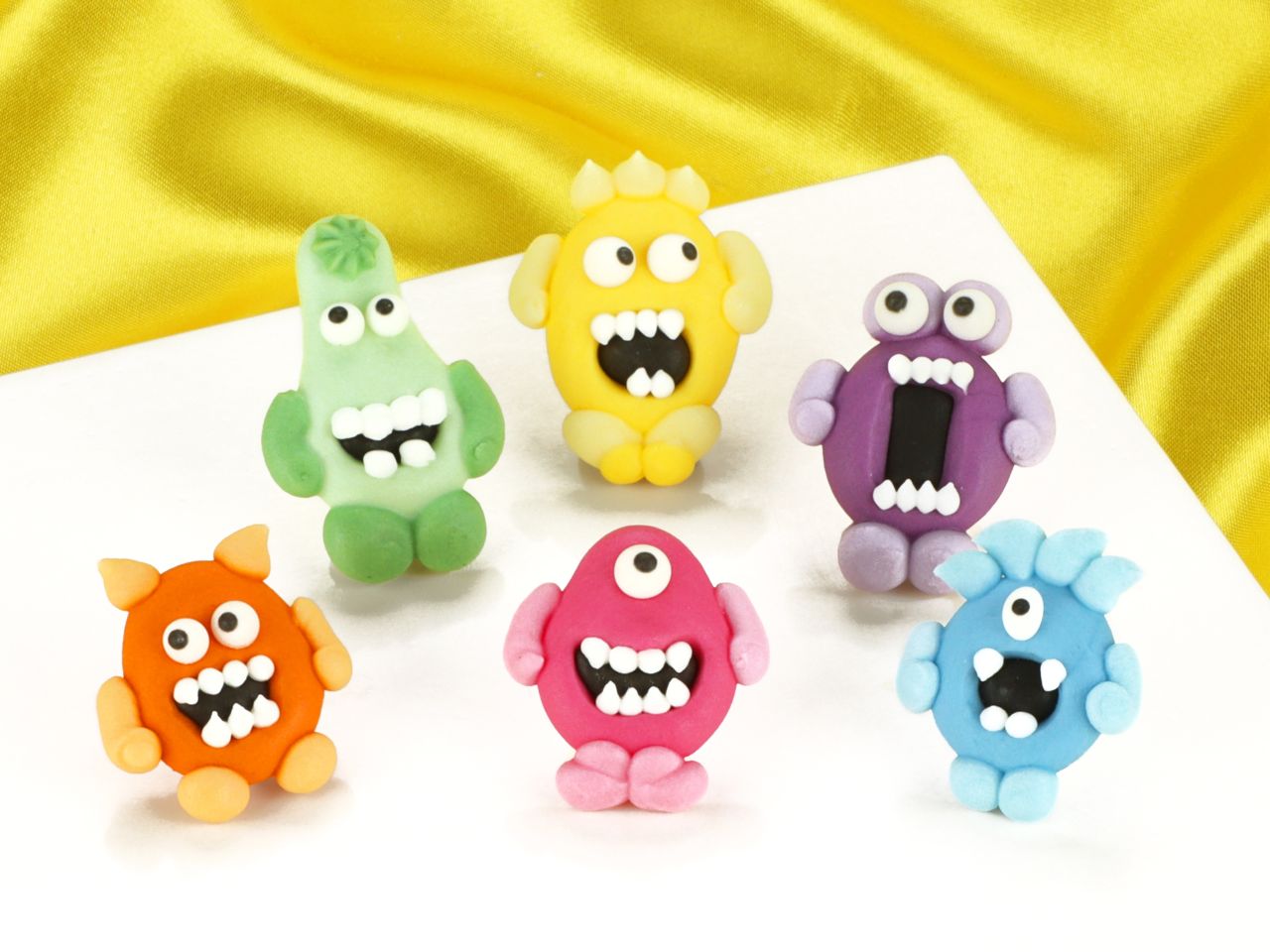 monsters flat sugar 6 pieces
