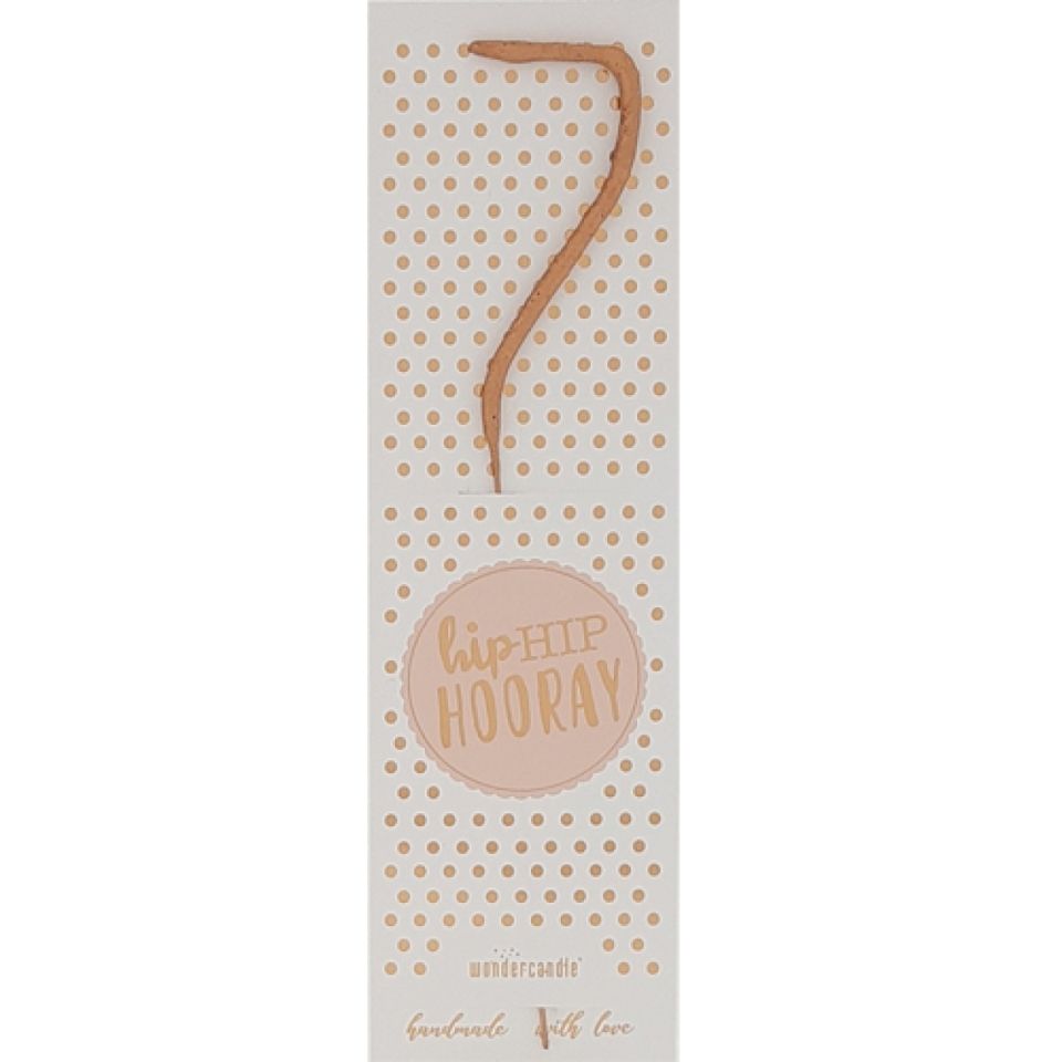 cake sparkler 7 rose gold 18 cm