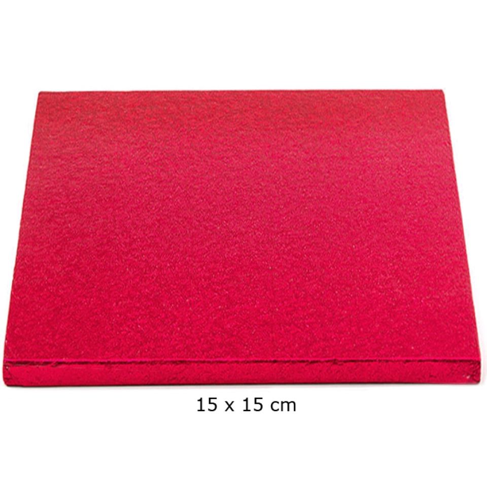 cake board rot quadrat 15 cm 1 2cm dick