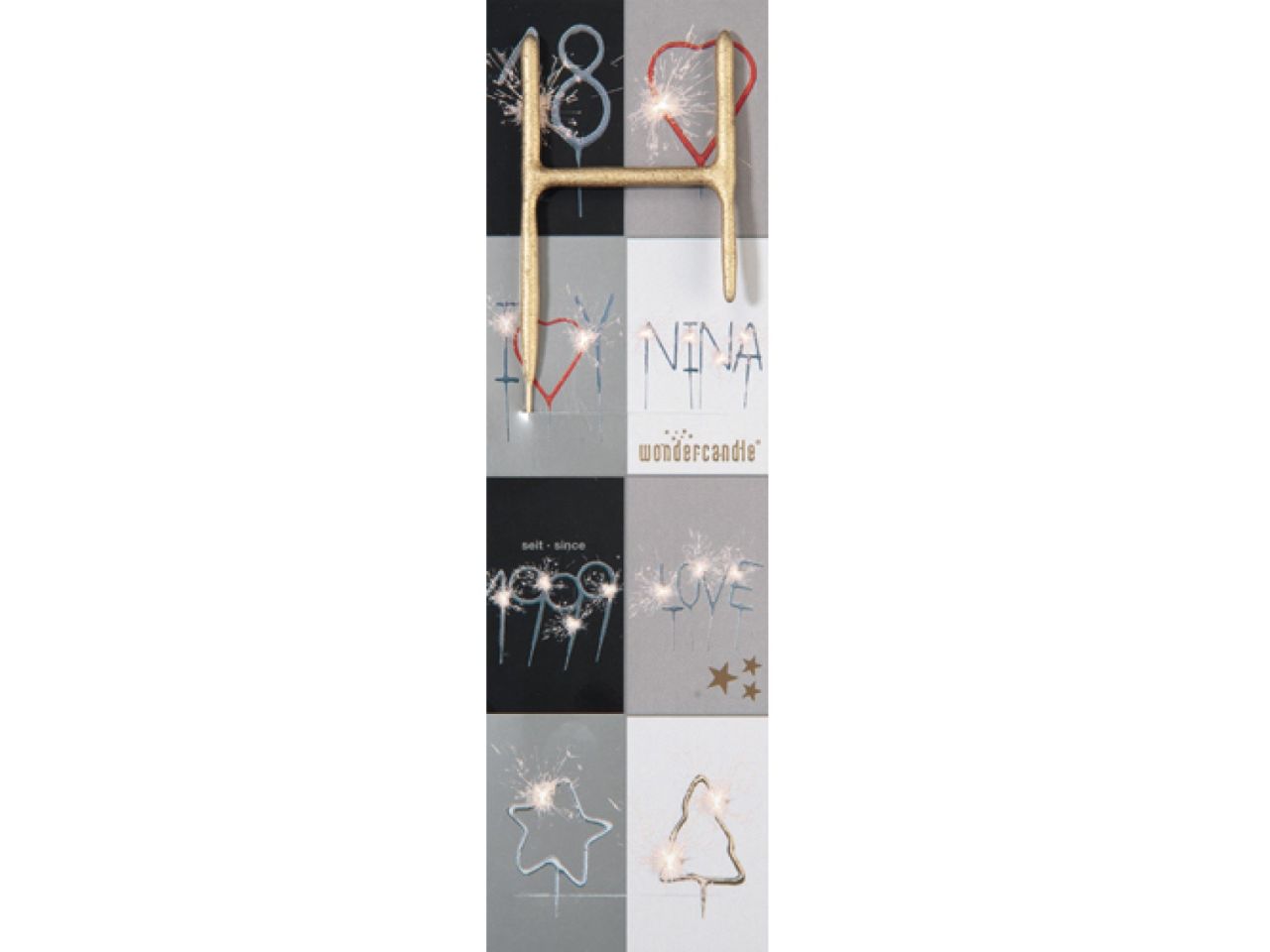 cake sparkler h gold 18 cm