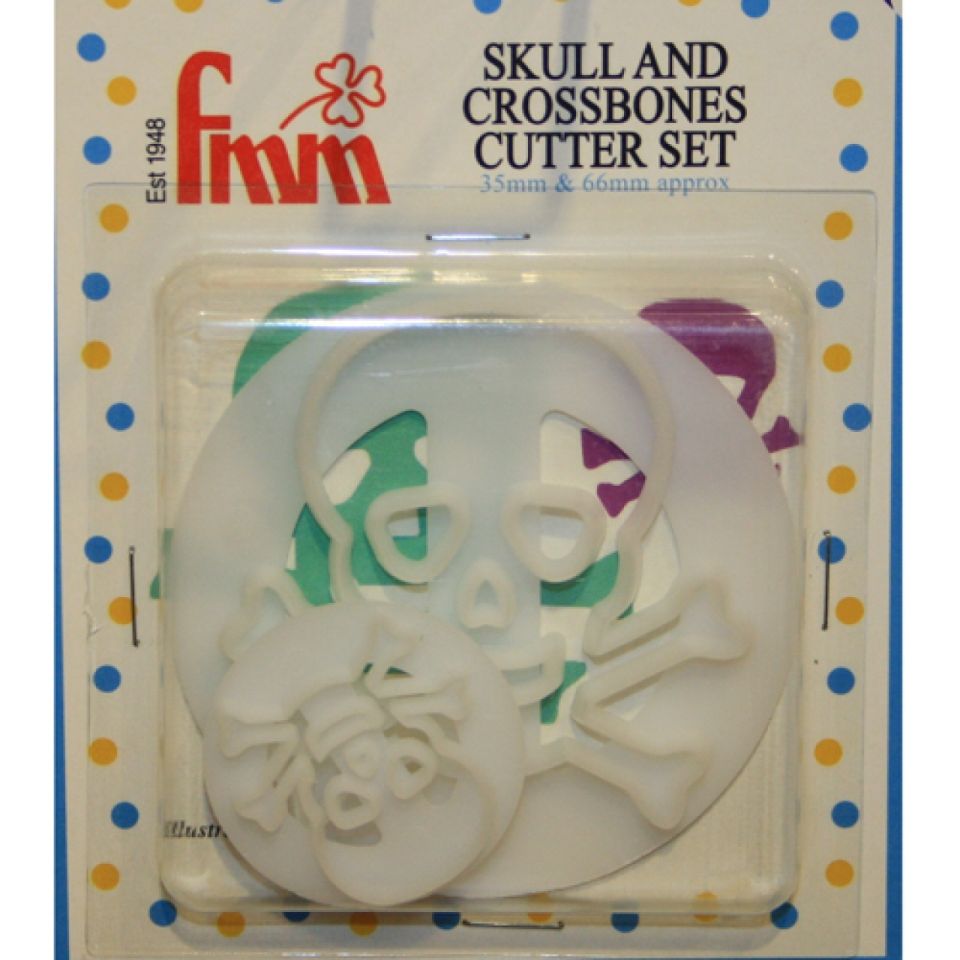 fmm ausstecher fuer fondant bluetenpaste totenkopf 2 stk
