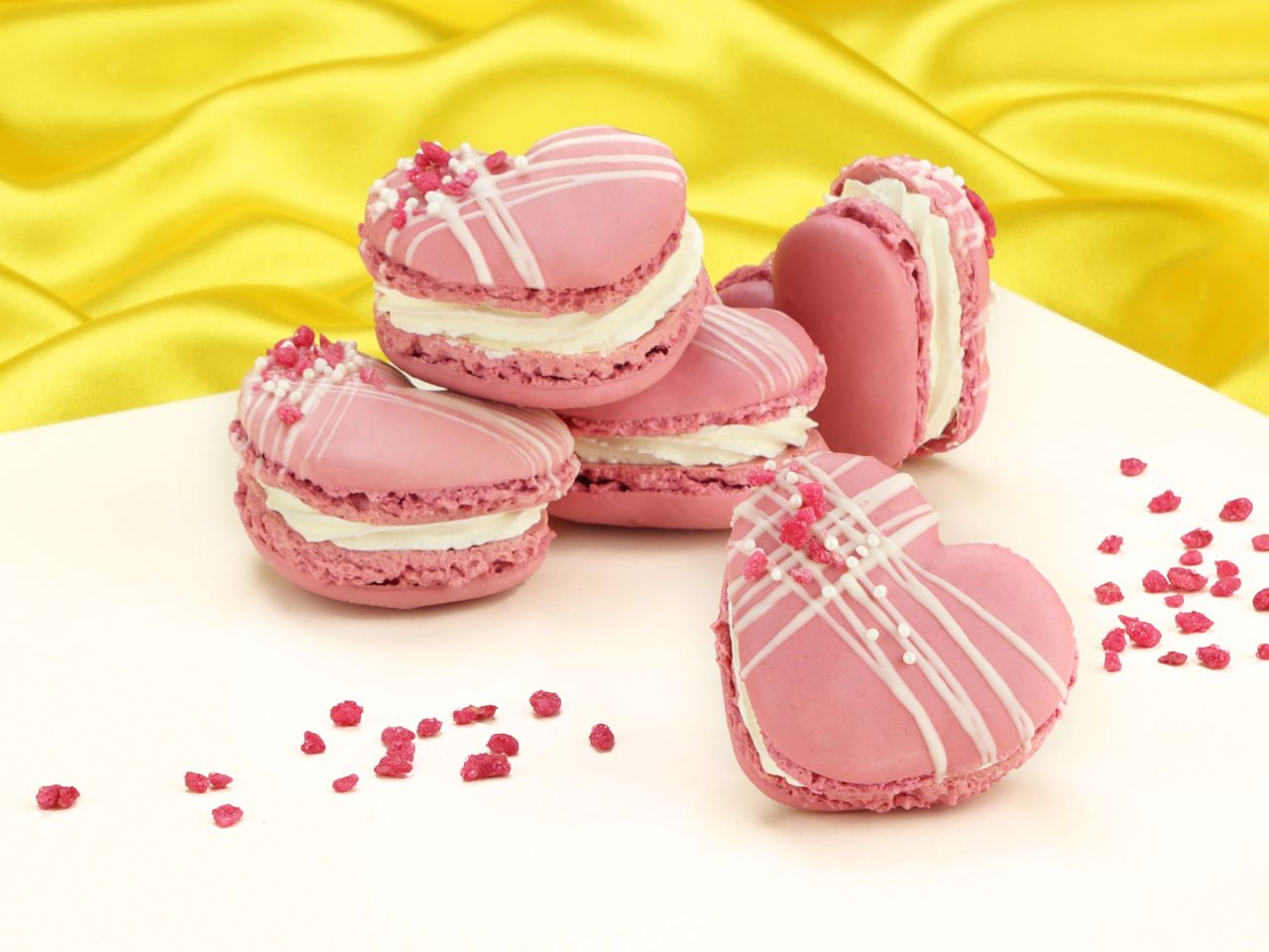 vanille kirsch macarons