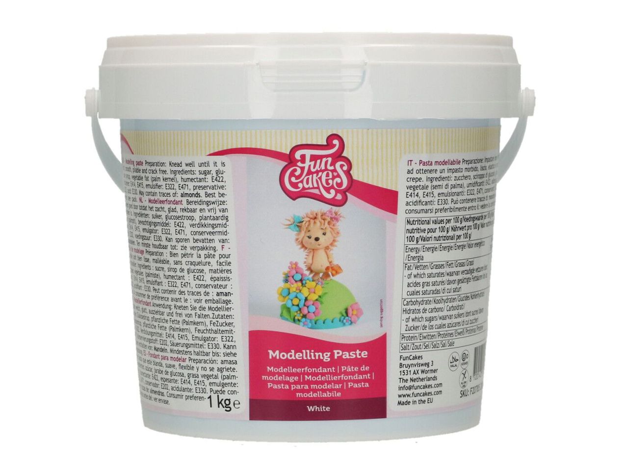funcakes modellierpaste weiss 1kg