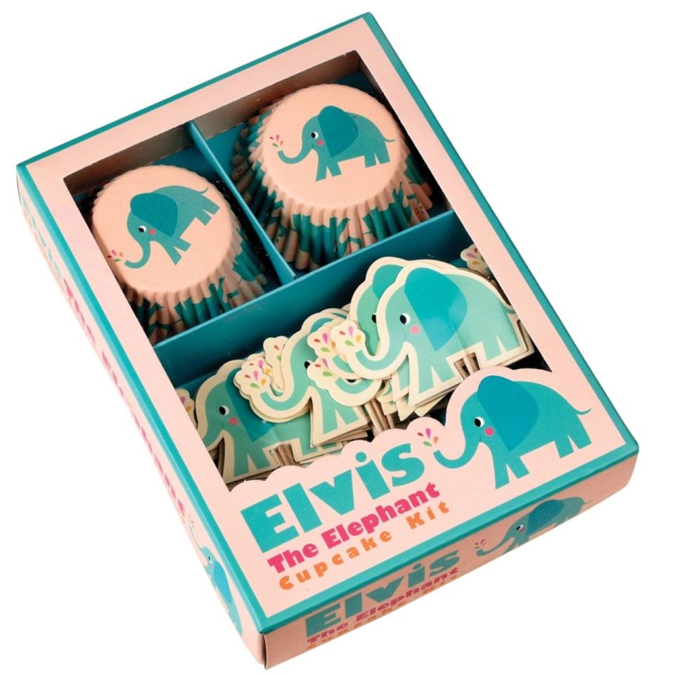 rex cupcakes kit elefant muffinfoermchen mit picker