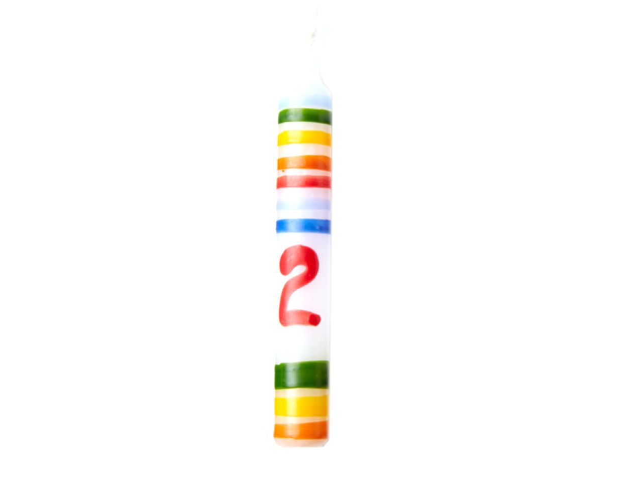 baumkerze mit ziffer 2 10 cm