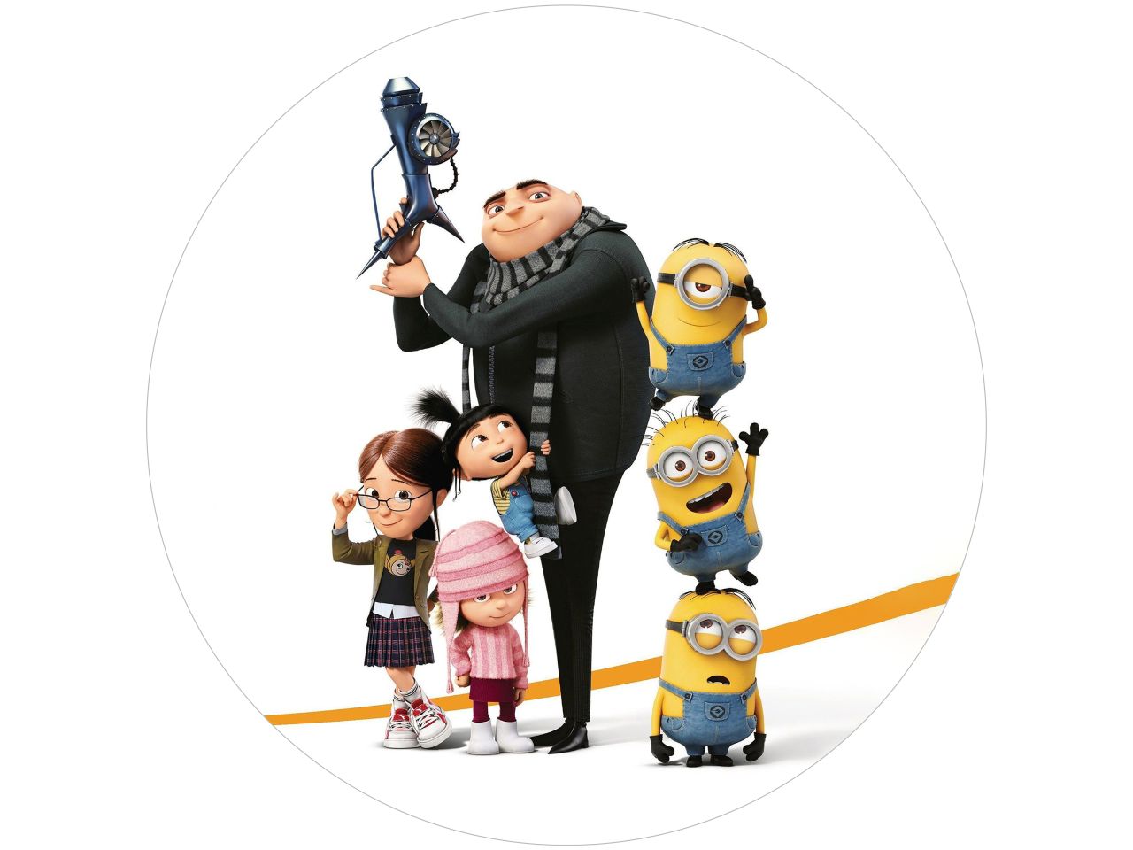 tortenaufleger minions mit gru agnes margo edith rund 20cm