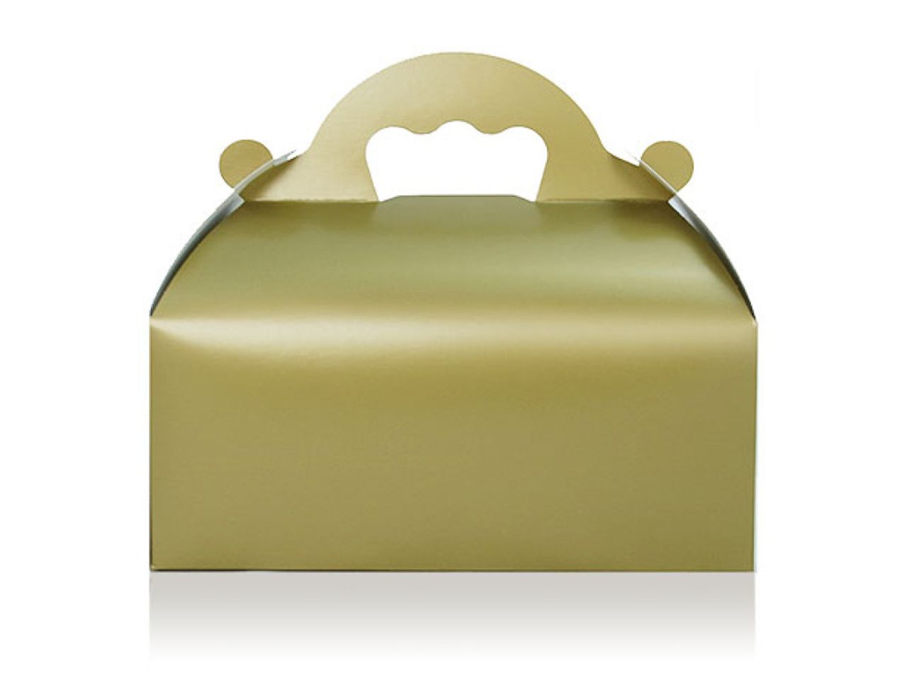 kuchenbox mit tragegriff 10x18cm gold