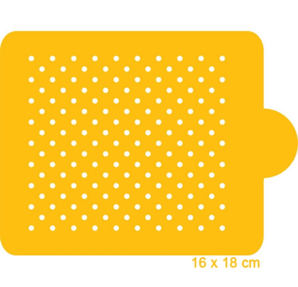 schablone polka dots royal icing airbrush 16x18 cm